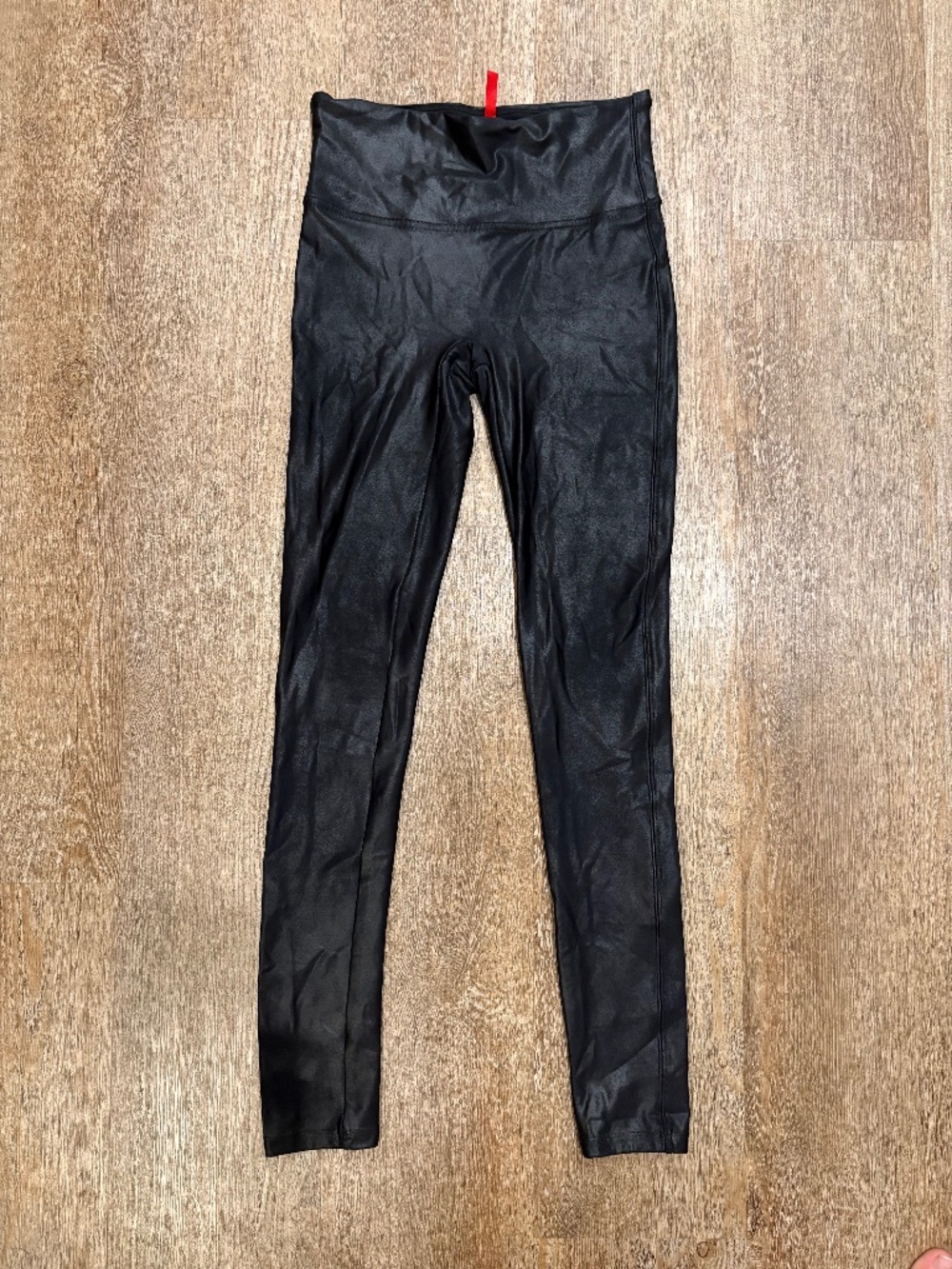 SPANX Faux Leather High-Waisted Leggings Black Small (S)